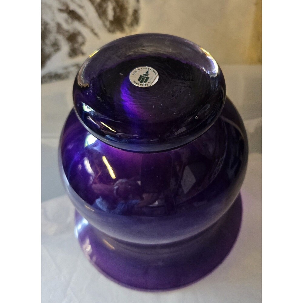 PartyLite Amethyst Tealight Holder P7227 Purple Glass Candle Holder B#23 - Picture 3 of 6